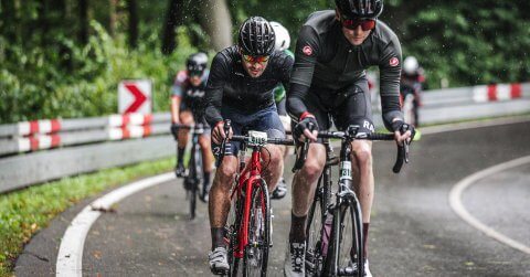 Anstieg im Regen beim Münsterland Giro 2021