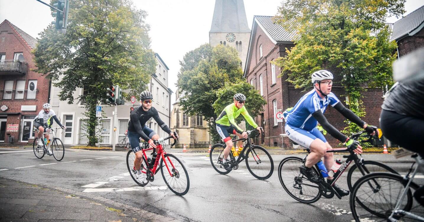 Durchfahrt in Roxel beim Münsterland Giro 2021