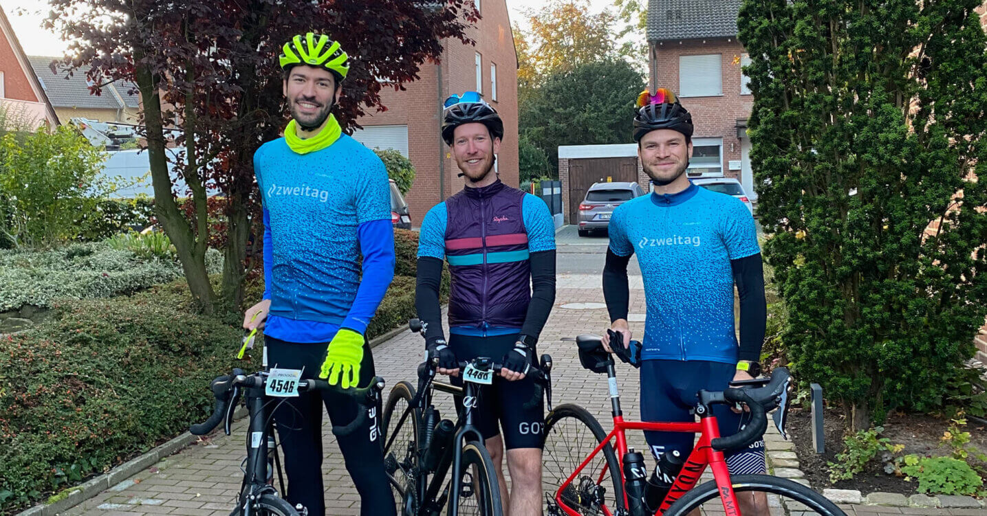 Christoph, Thomas und Olli beim Start in Wolbeck